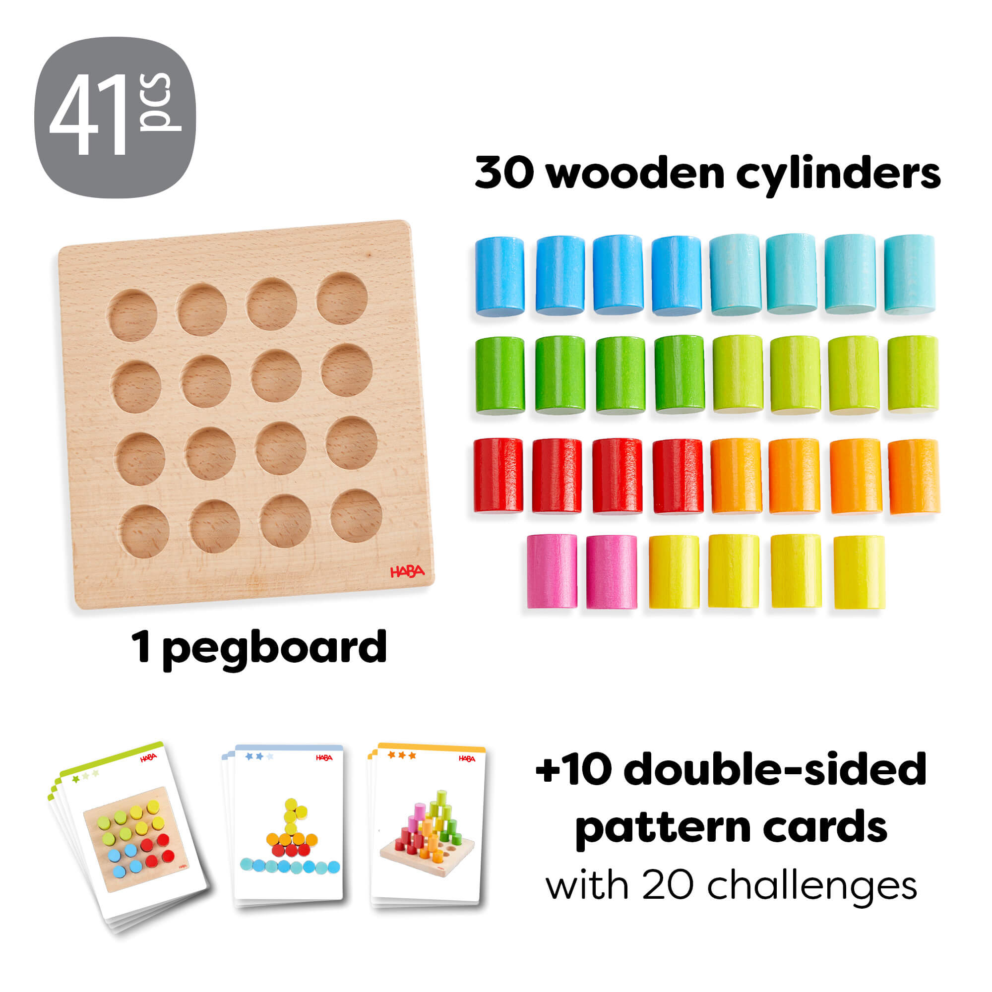 Colorful Towers Wooden Stacking Game