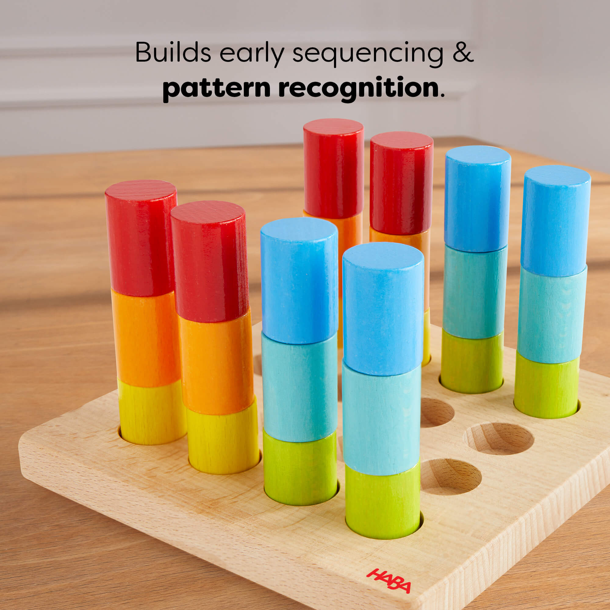 Colorful Towers Wooden Stacking Game