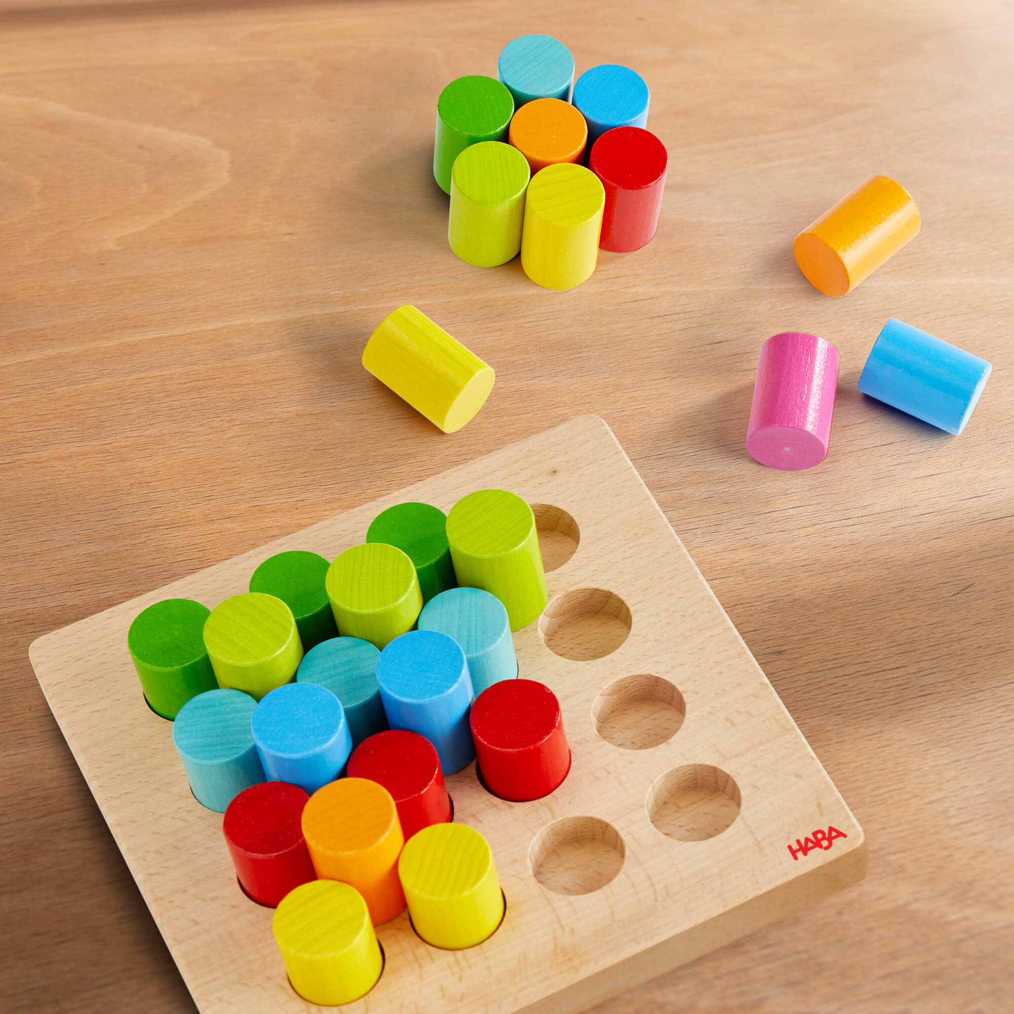 Colorful Towers Wooden Stacking Game