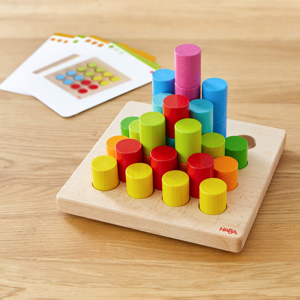 Colorful Towers Wooden Stacking Game