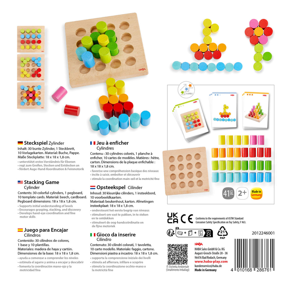 Colorful Towers Wooden Stacking Game
