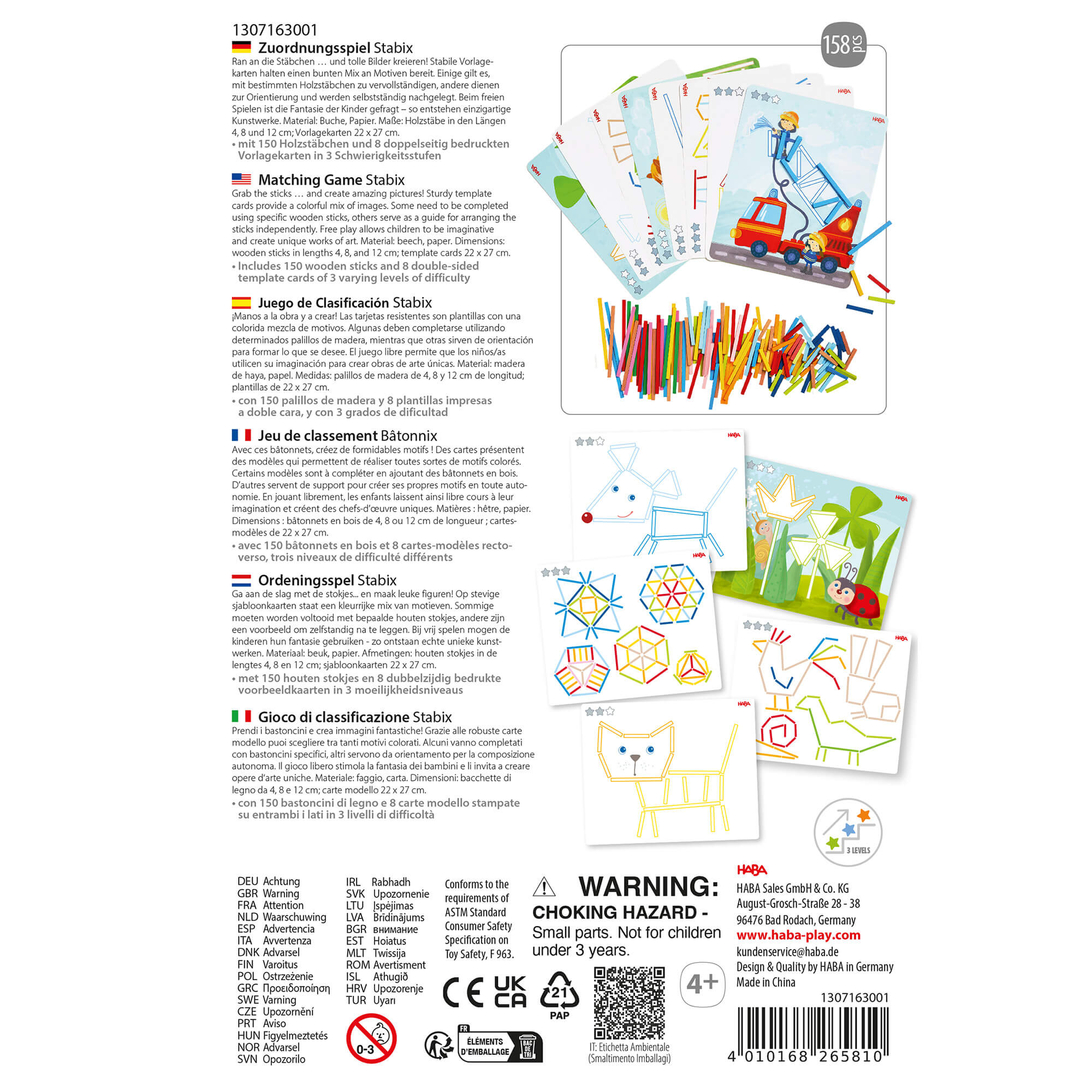 Stabix Wooden Arranging & Matching Game