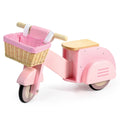 Wooden Ride-On Scooter with Basket
