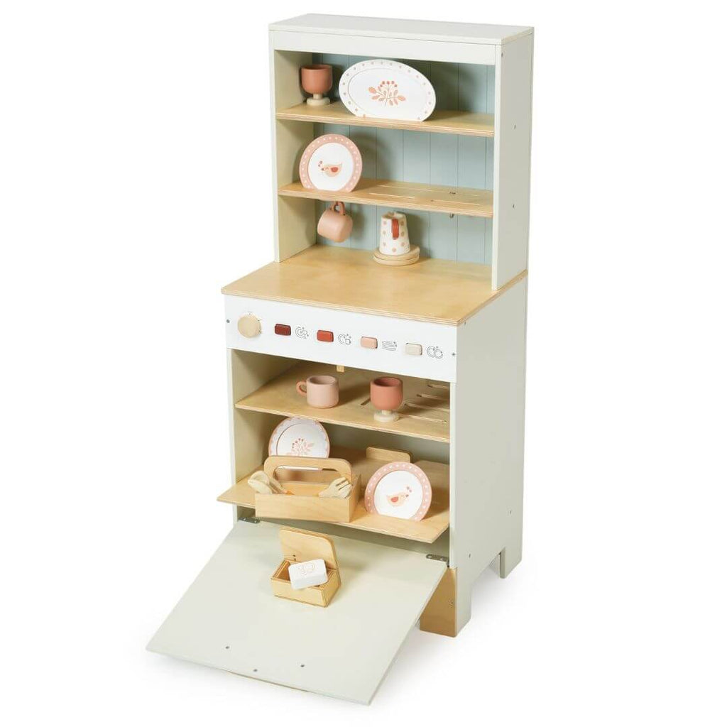 Wooden Kitchen Hutch and Dishwasher Playset