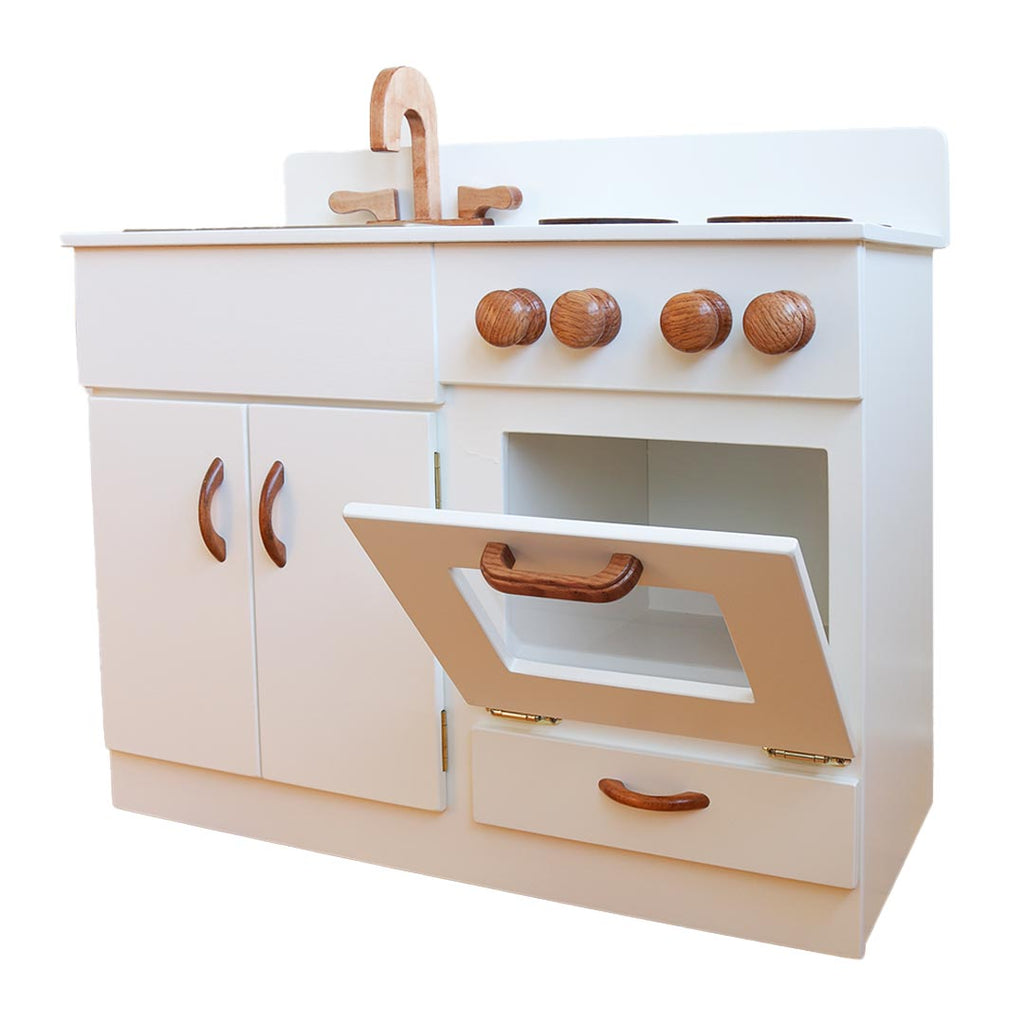 Classic Wooden Play Kitchen - White