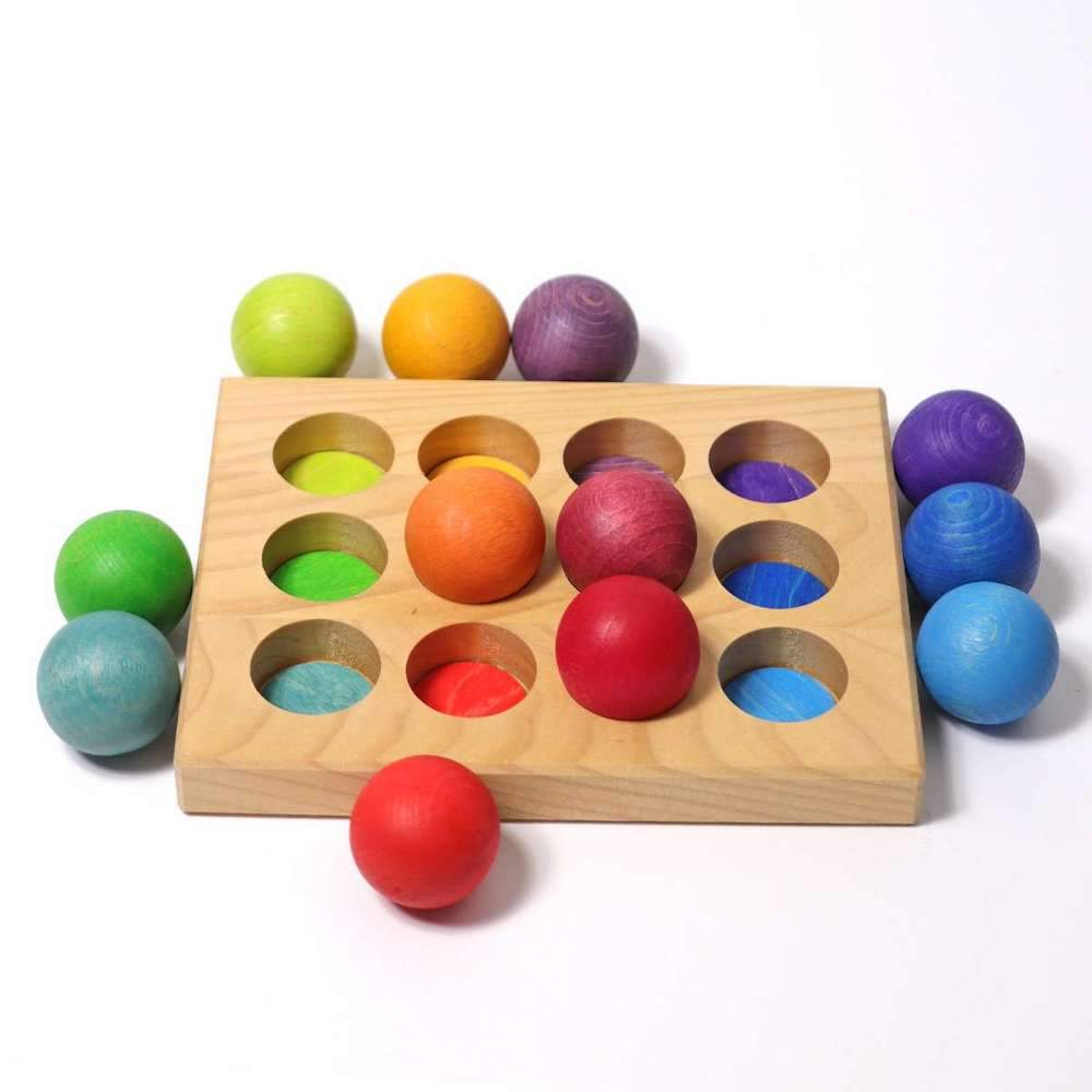 Wooden Rainbow Sorting Board